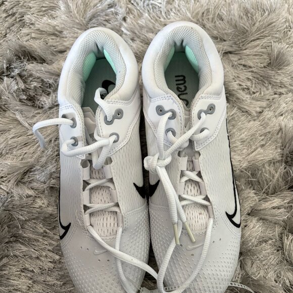 Women's Nike Hyper Diamond 4 Elite Softball Cleats Size 8 White Grey CZ5917-100 - Picture 6 of 8